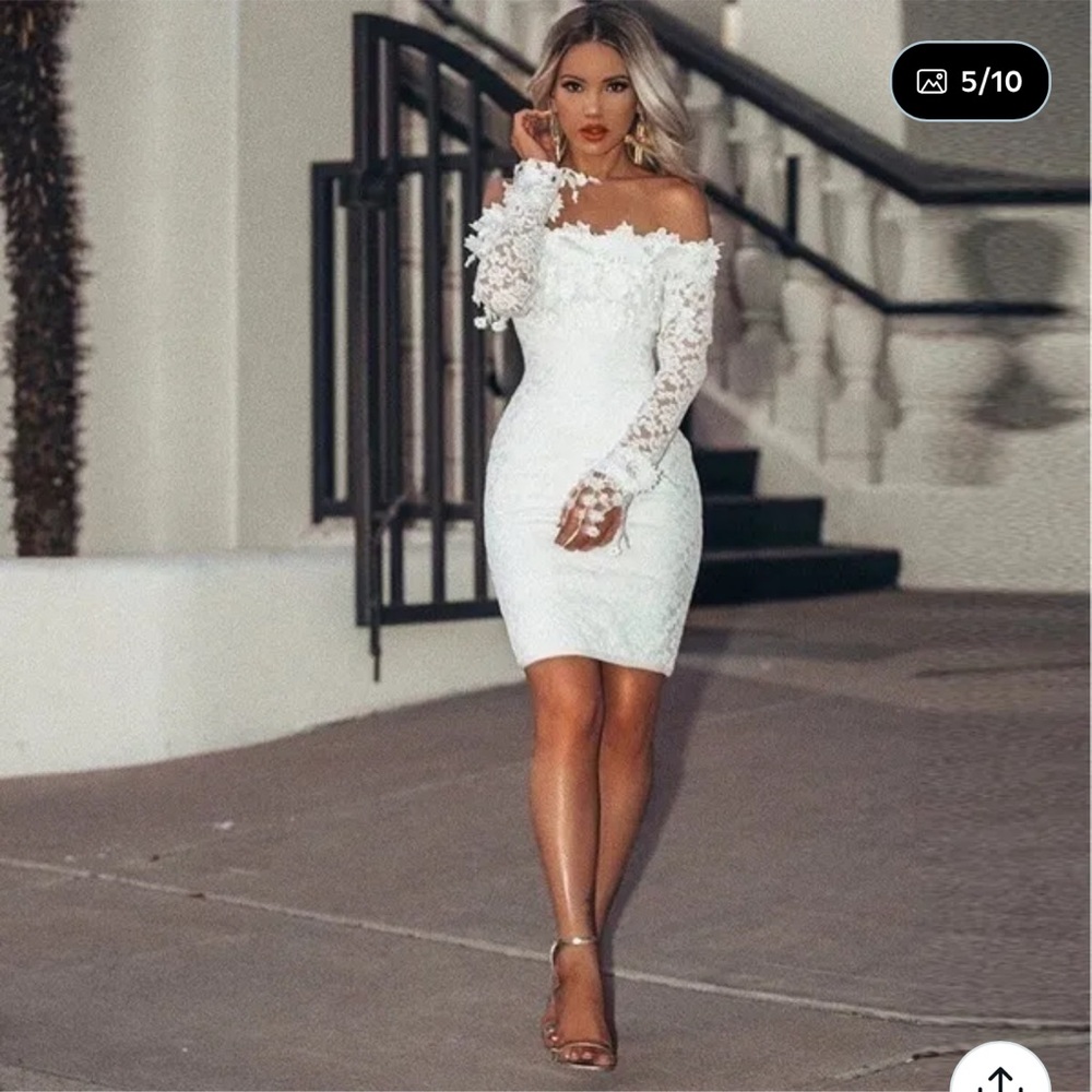Off the Shoulder Lace floral dress